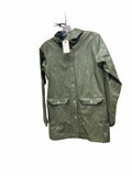Herschel Rain Jacket Size XS Green Hooded Waterproof Coat