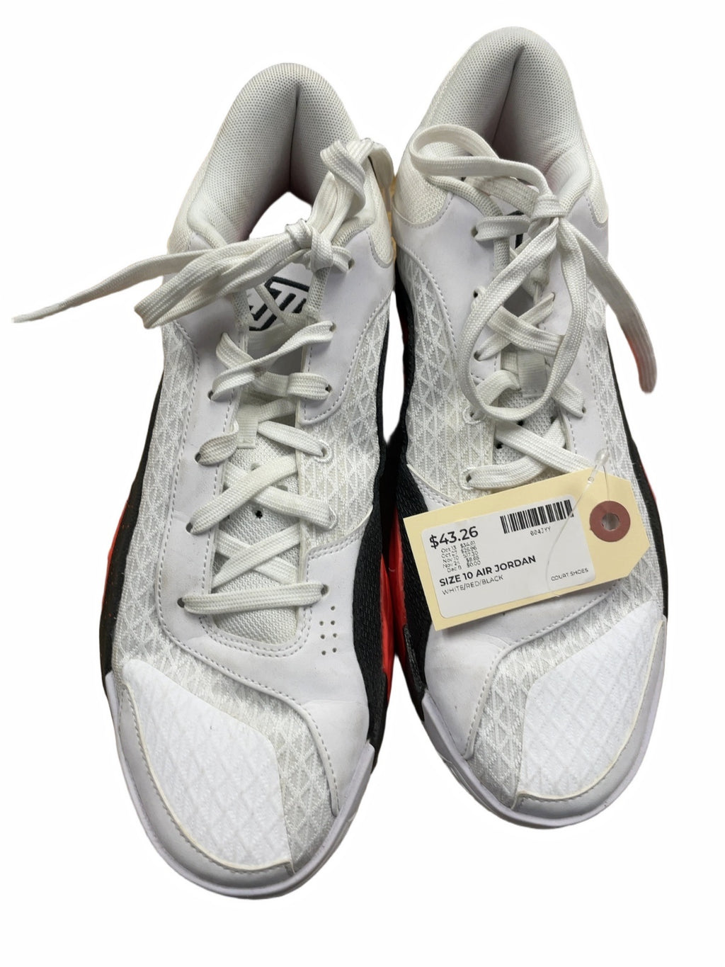 Jordan Air Jordan Size 10 Court Shoes White/Red/Black