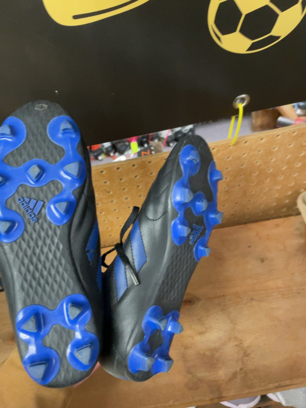Adidas Soccer Cleats Size 6 US Black/Blue