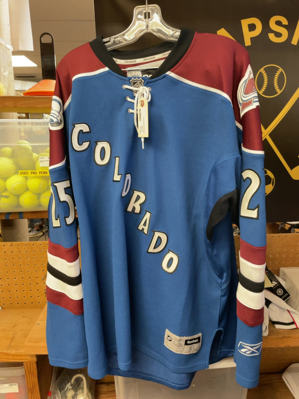 Reebok Colorado Avalanche Stewart #25 Alternate Hockey Jersey Size XL
