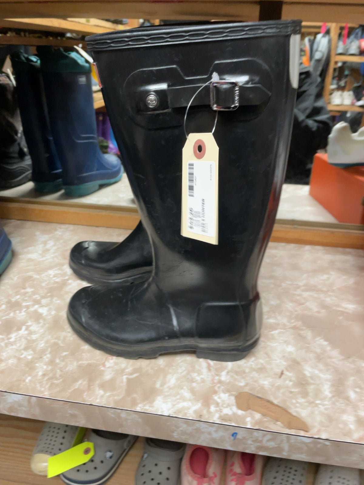 Hunter Tall Rain Boots Size 5 Black