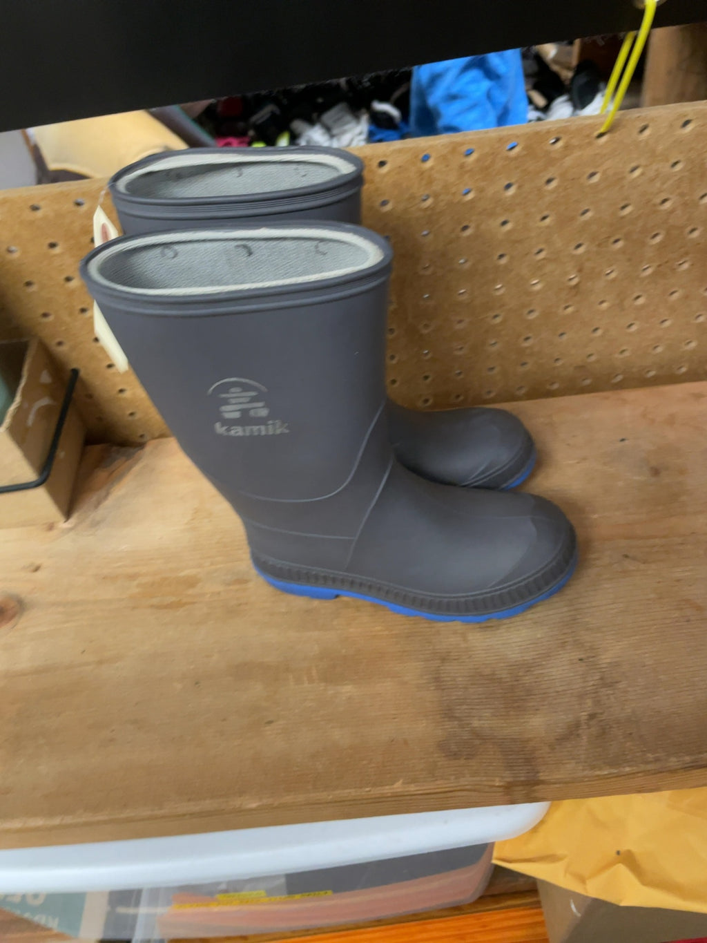 Kamik Rain Boots Size 12C Grey Blue