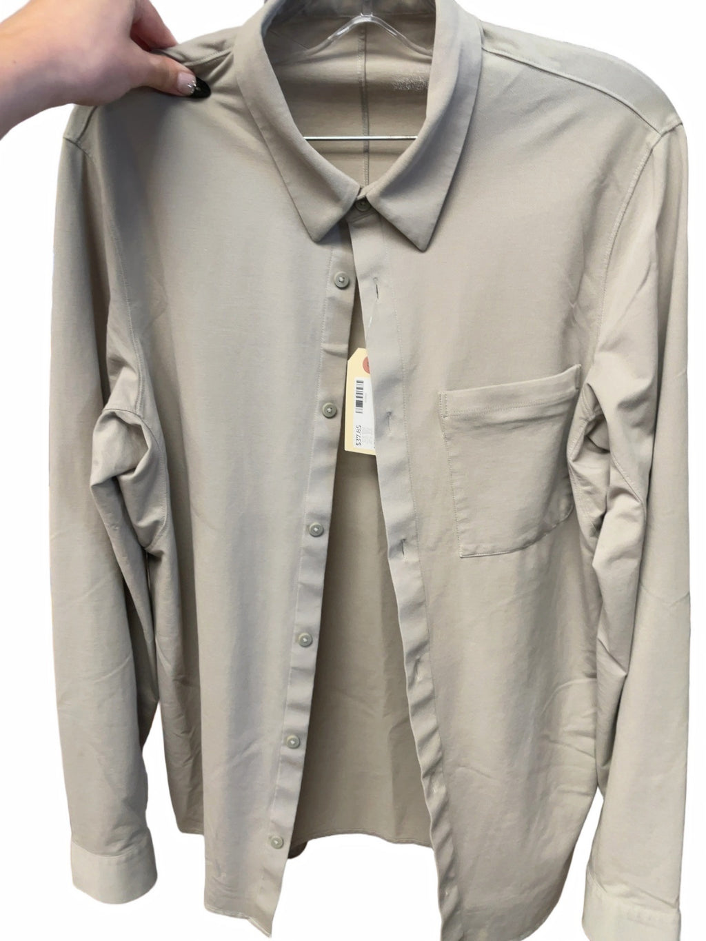 Lululemon Button Up Shirt Size M Beige