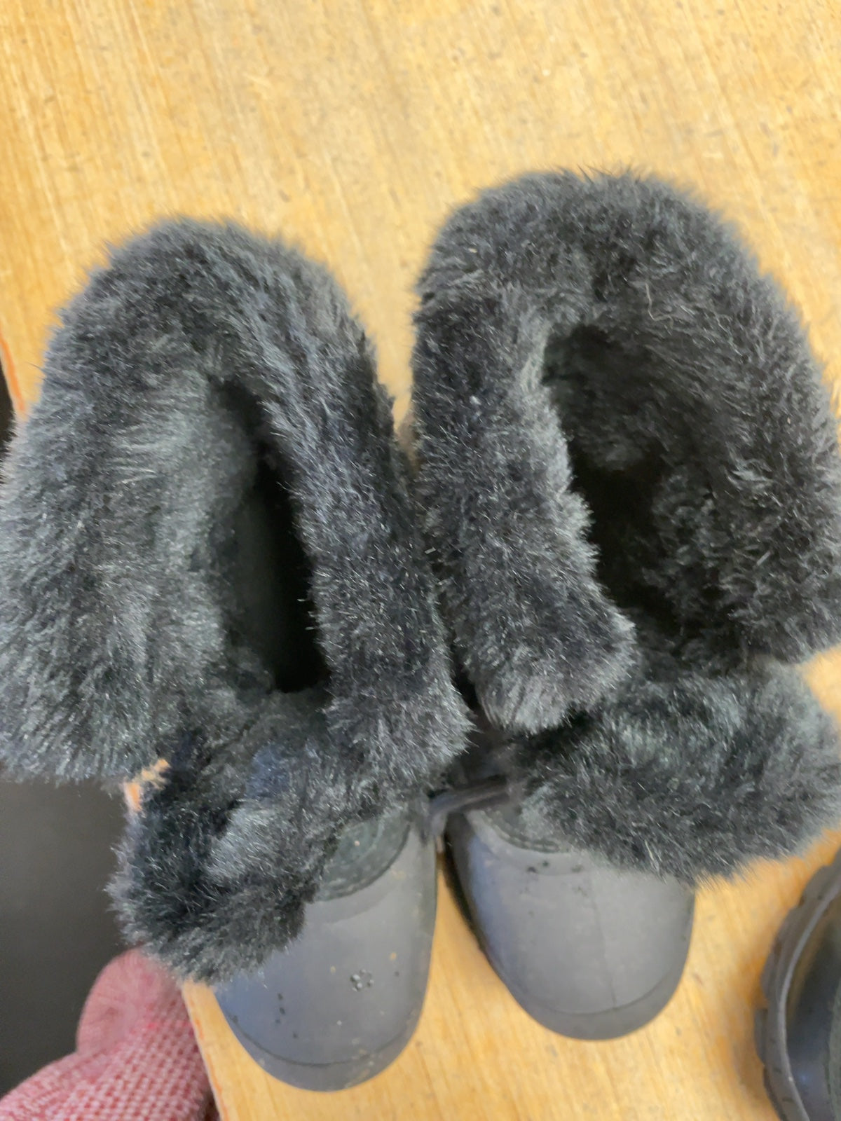 Sorel Winter Boots Size 6 Black Faux Fur