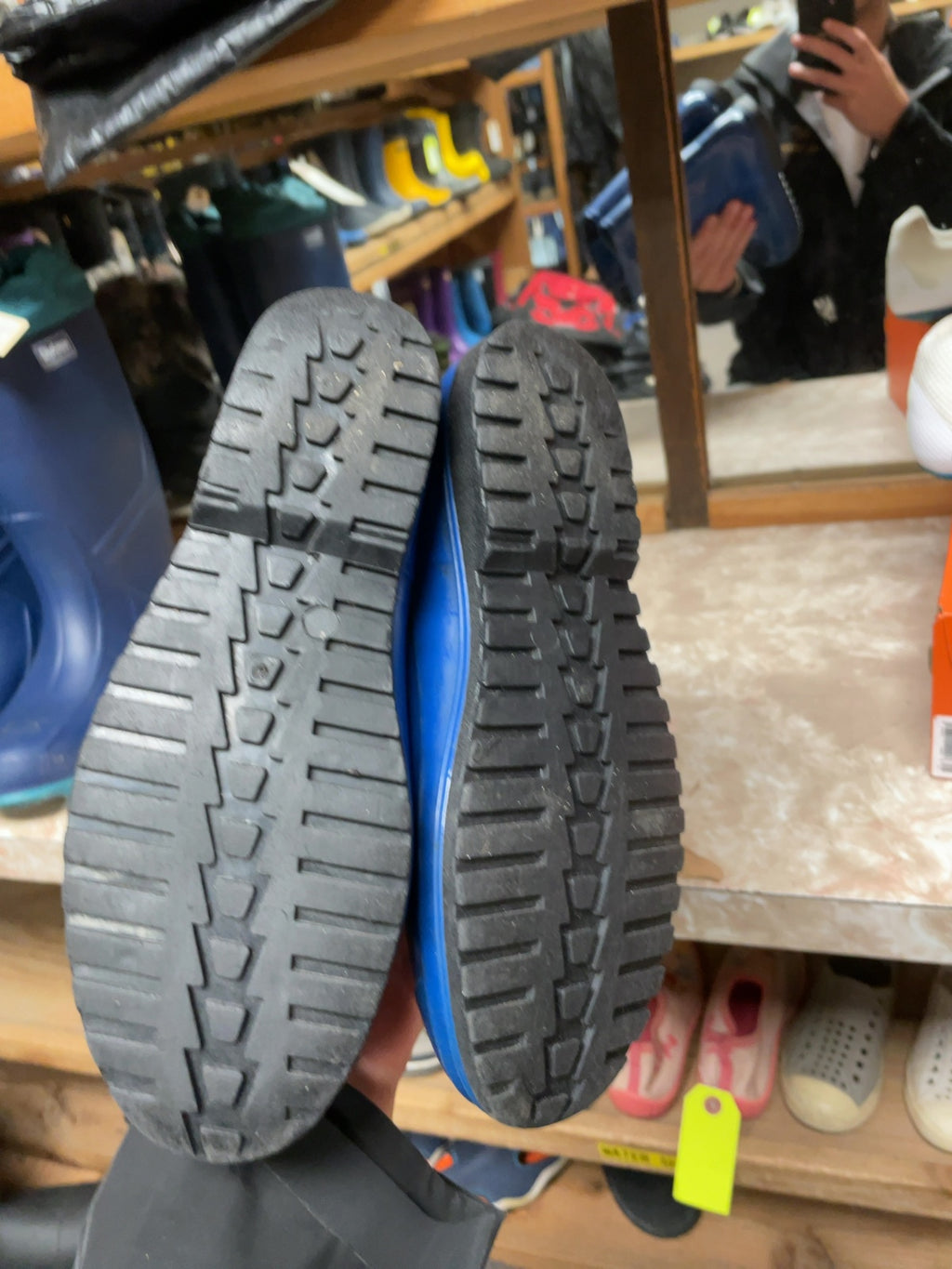 Size 7? Blue Waterproof Rain Boots