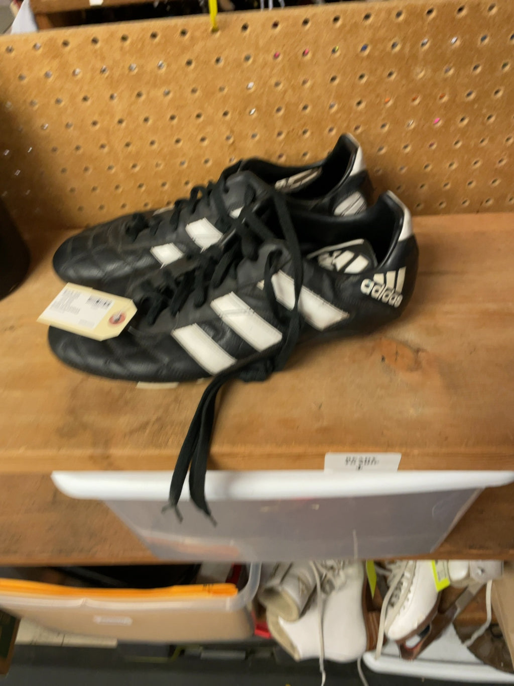 Adidas Soccer Cleats Size 12.5 Black/White