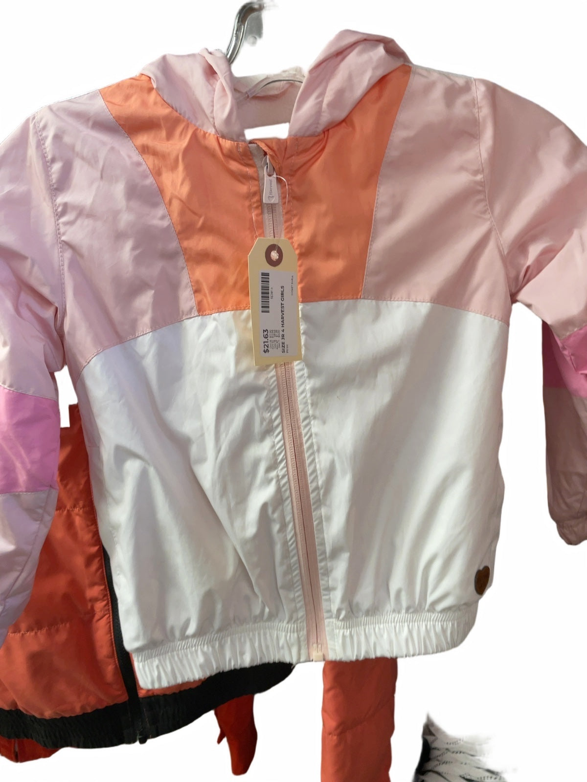 Harvest Girls Size 4 Hooded Windbreaker Jacket