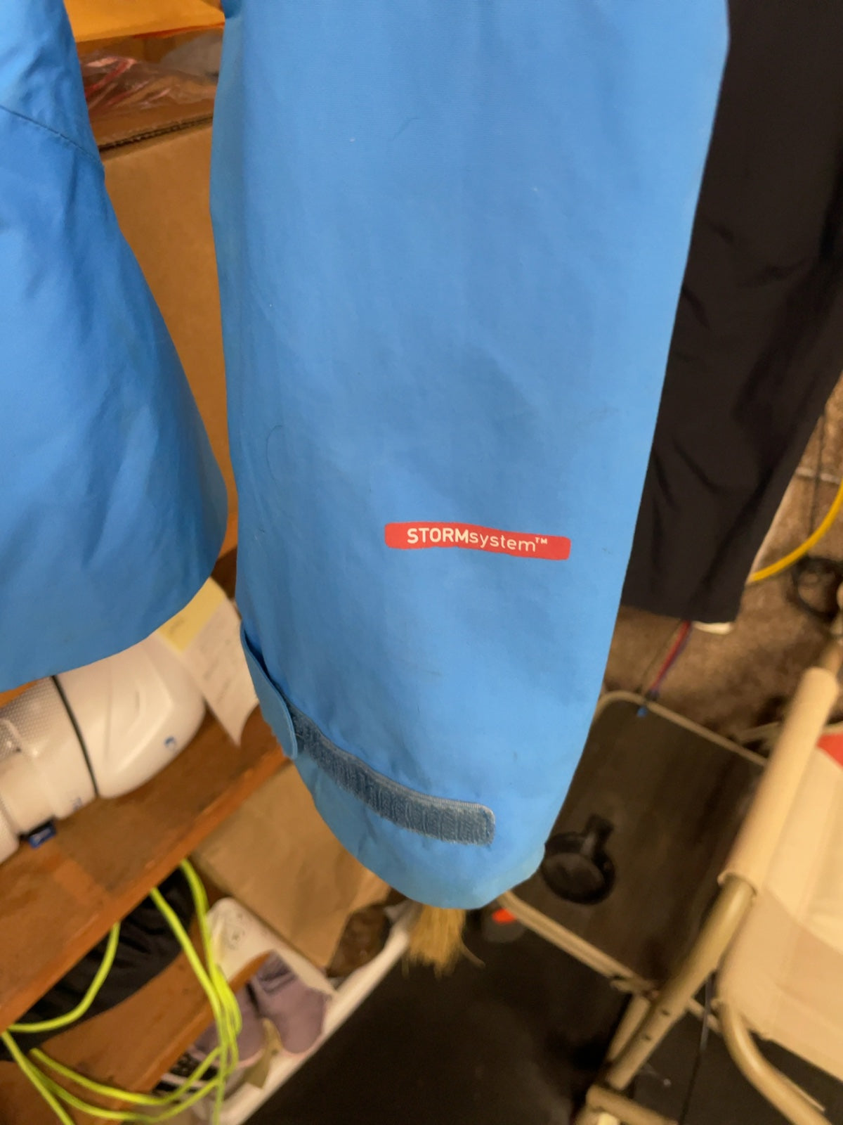 Didriksons STORMsystem Rain Jacket Size EU 38 Blue