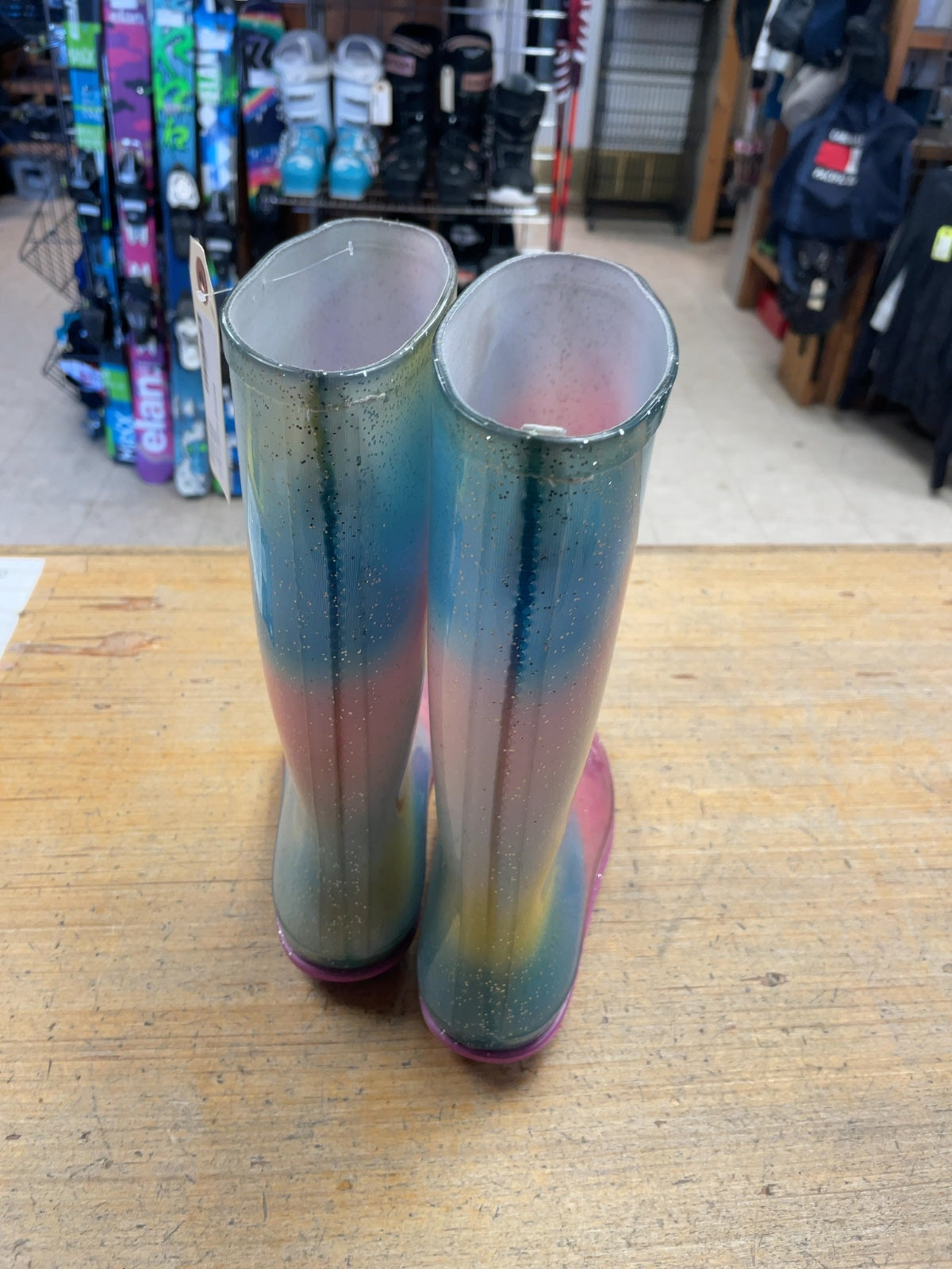 Rain Boots Size 2 Glitter Multicolor