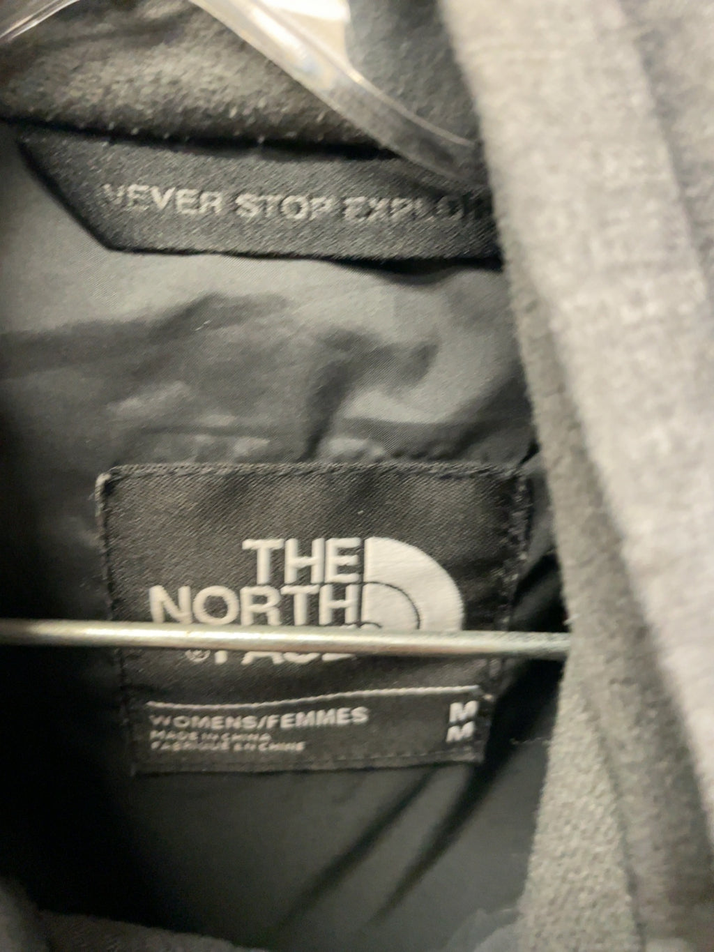 The North Face Hooded Rain Jacket Women's M Grey