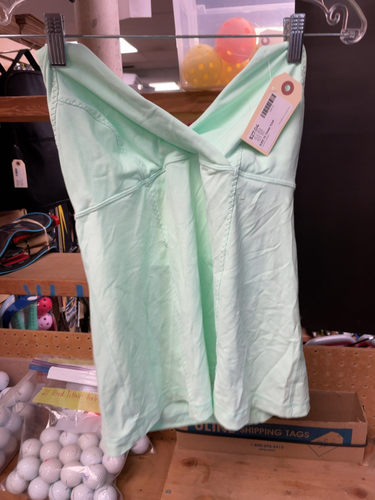 Lululemon Size 10 Halter Yoga Tank Top Light Green