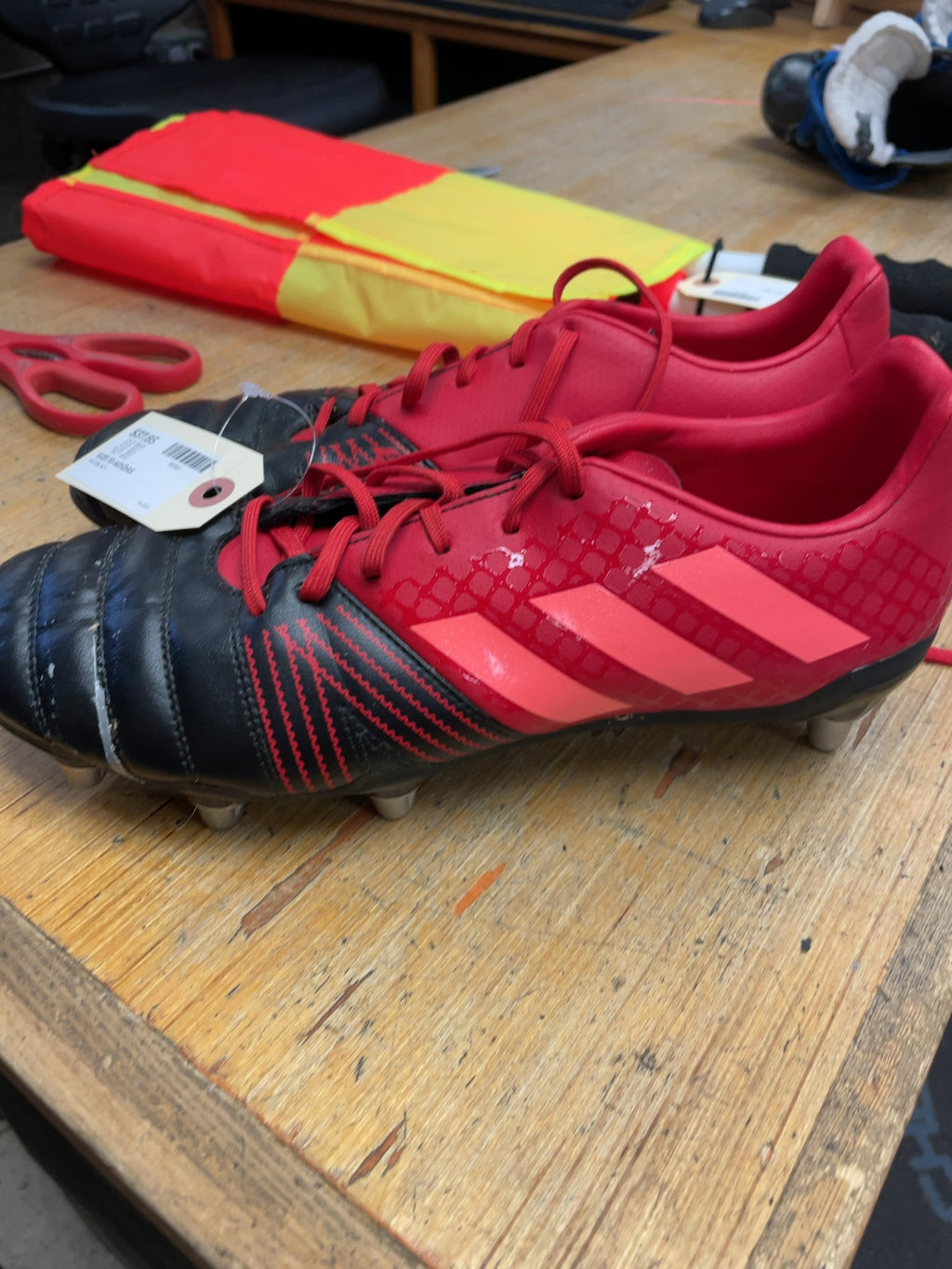 Adidas Rugby Cleats Size 10 Red/Black