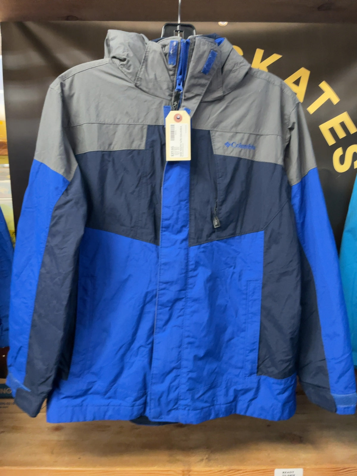 Columbia Omni-Shield Hooded Rain Jacket Youth 14/16