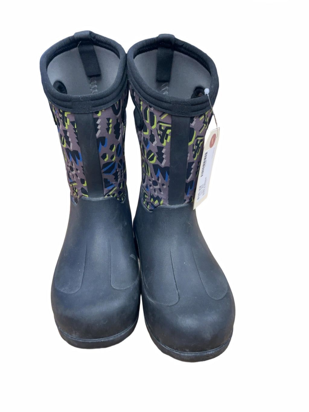 Bogs Waterproof Insulated Rain Boots Size 2 Black/Pattern