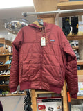 Patagonia Size S Mens Hooded Quilted Jacket Burgundy