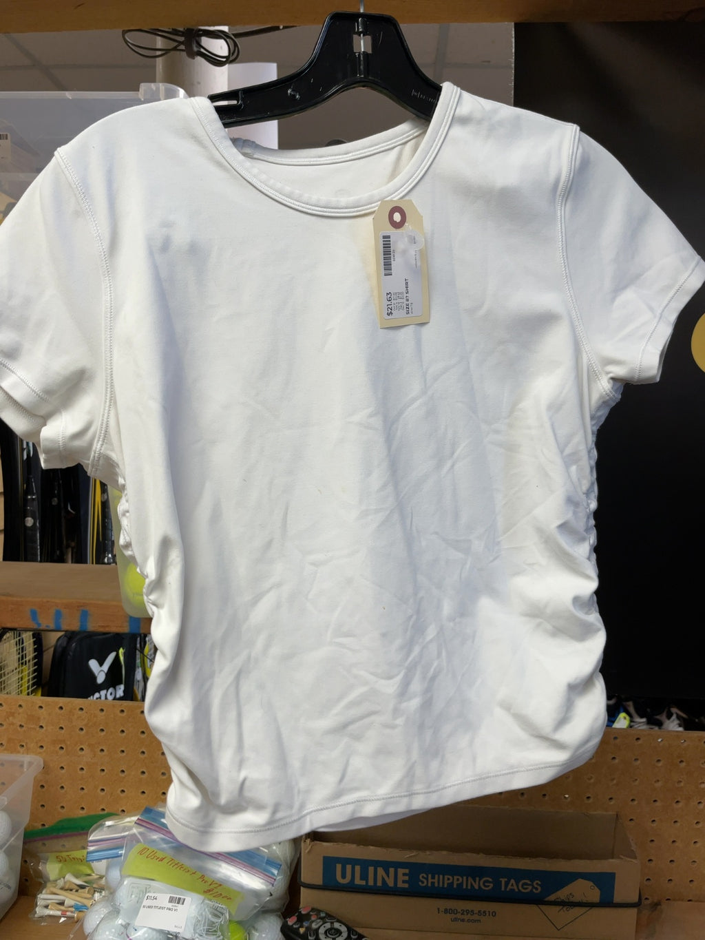 Lululemon All Tied Up Short Sleeve Shirt Size 8 White