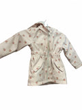 Floral Hooded Rain Jacket Size 24M Beige