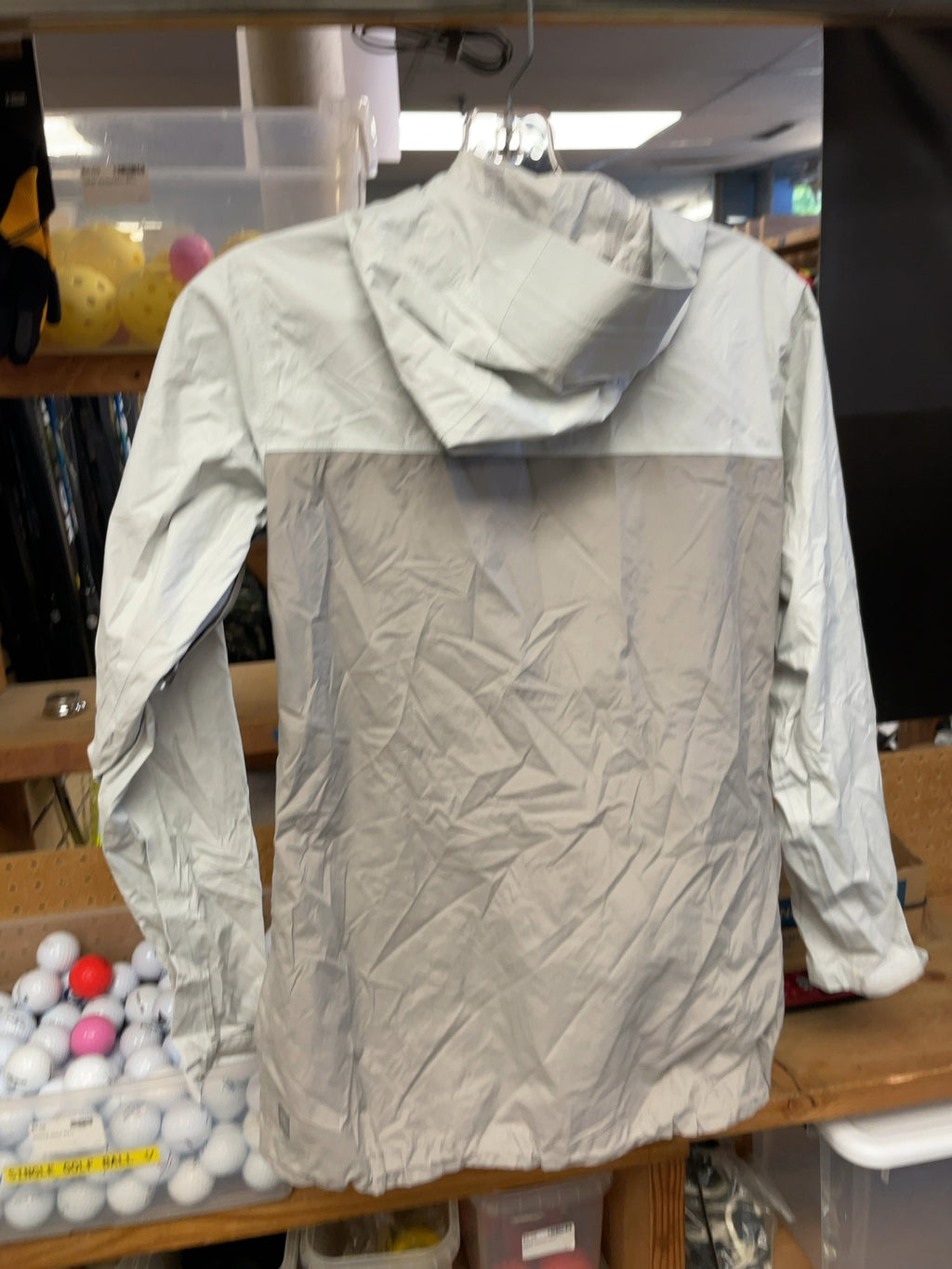 MEC Hooded Rain Jacket Women's Size S Grey