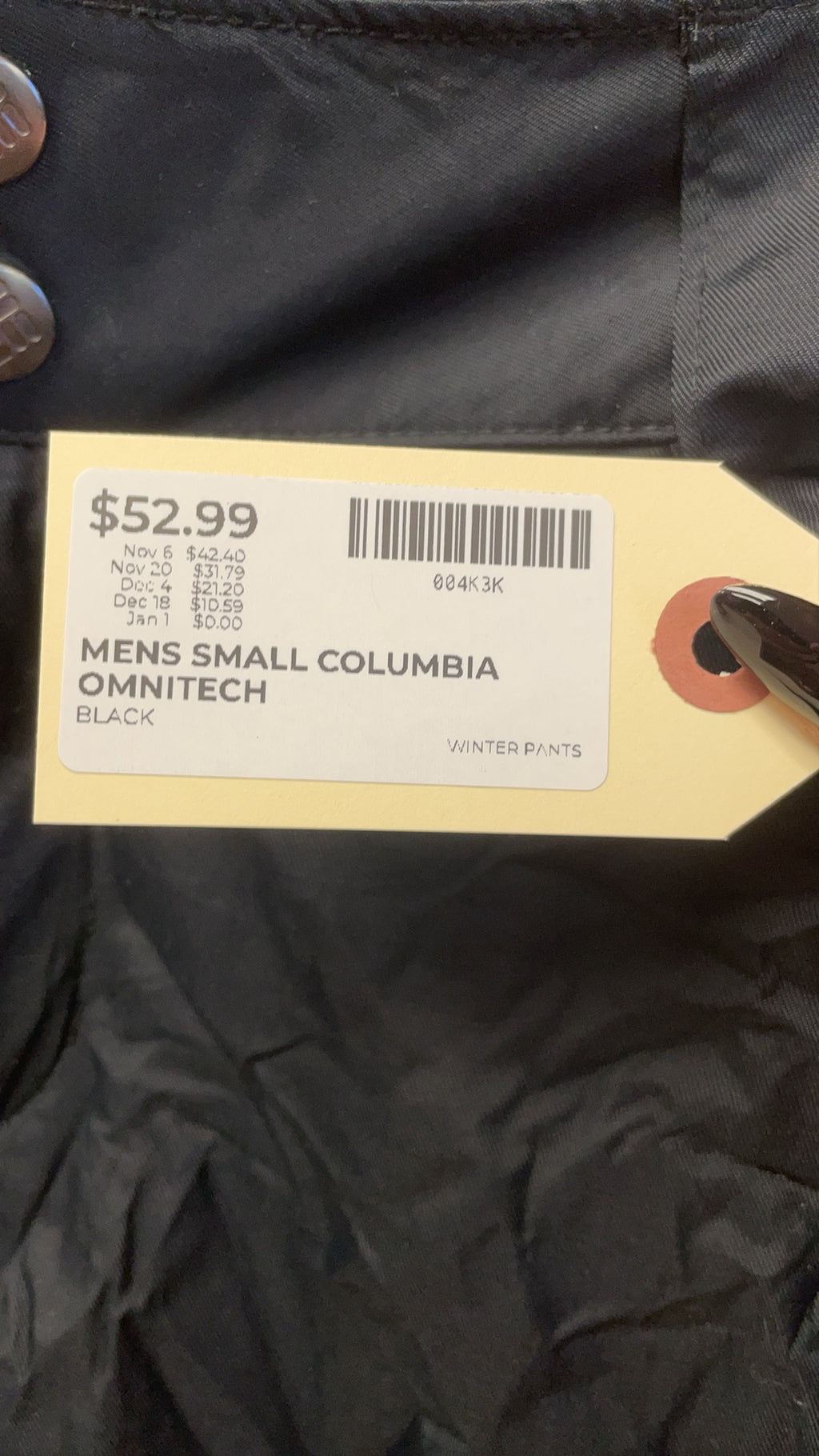 Columbia Omni-Tech Size S Winter Snow Pants