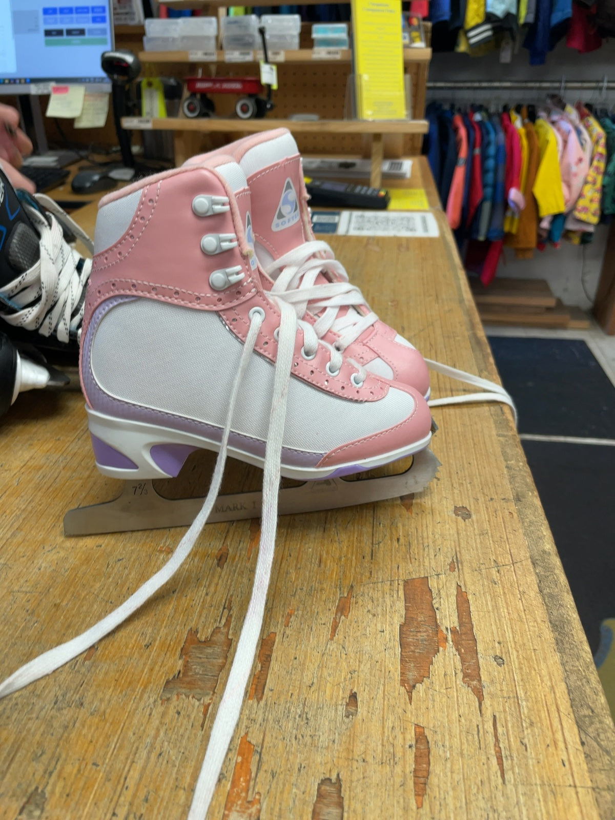 Softec Figure Skates Size 13C Pink/White