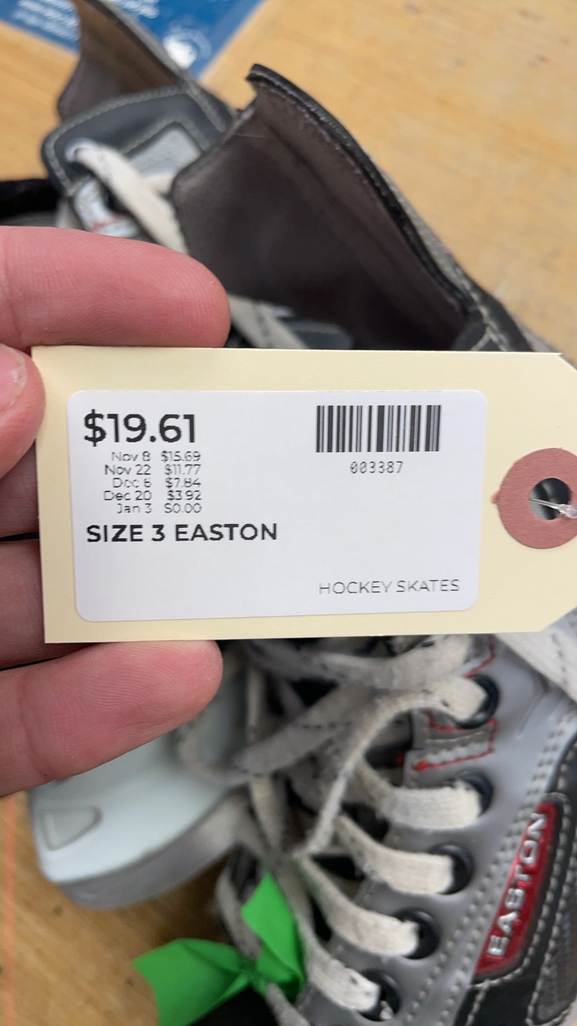 Easton Reflex Size 3.0 D Hockey Skates