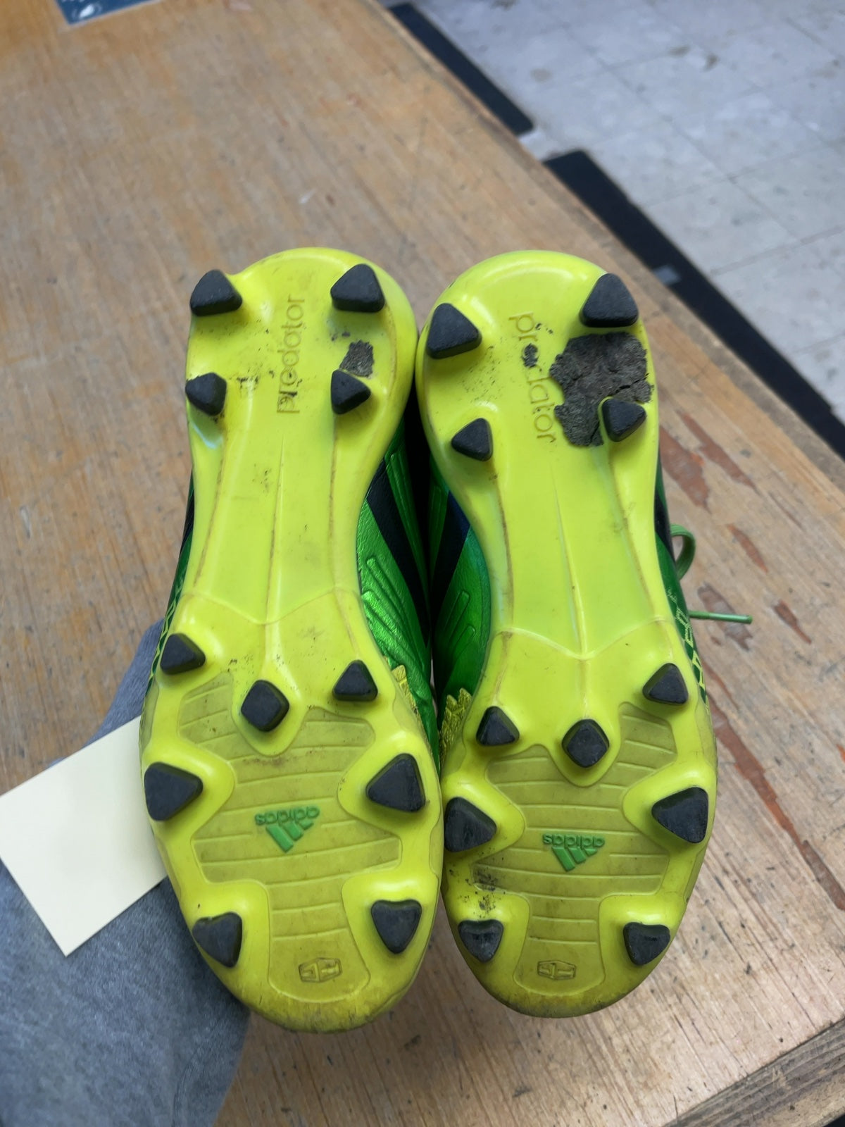 Adidas Predator Size 1 US Soccer Cleats Green