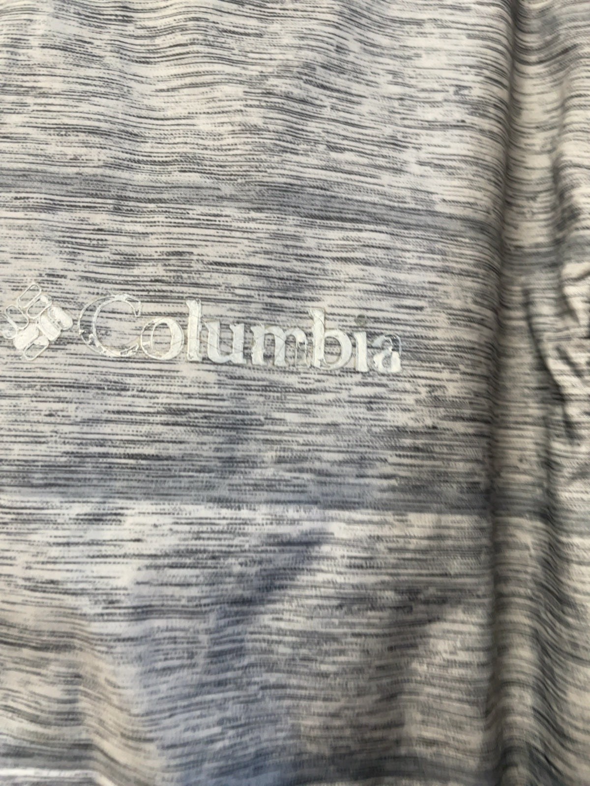Columbia Size S Hooded Puffer Jacket Grey