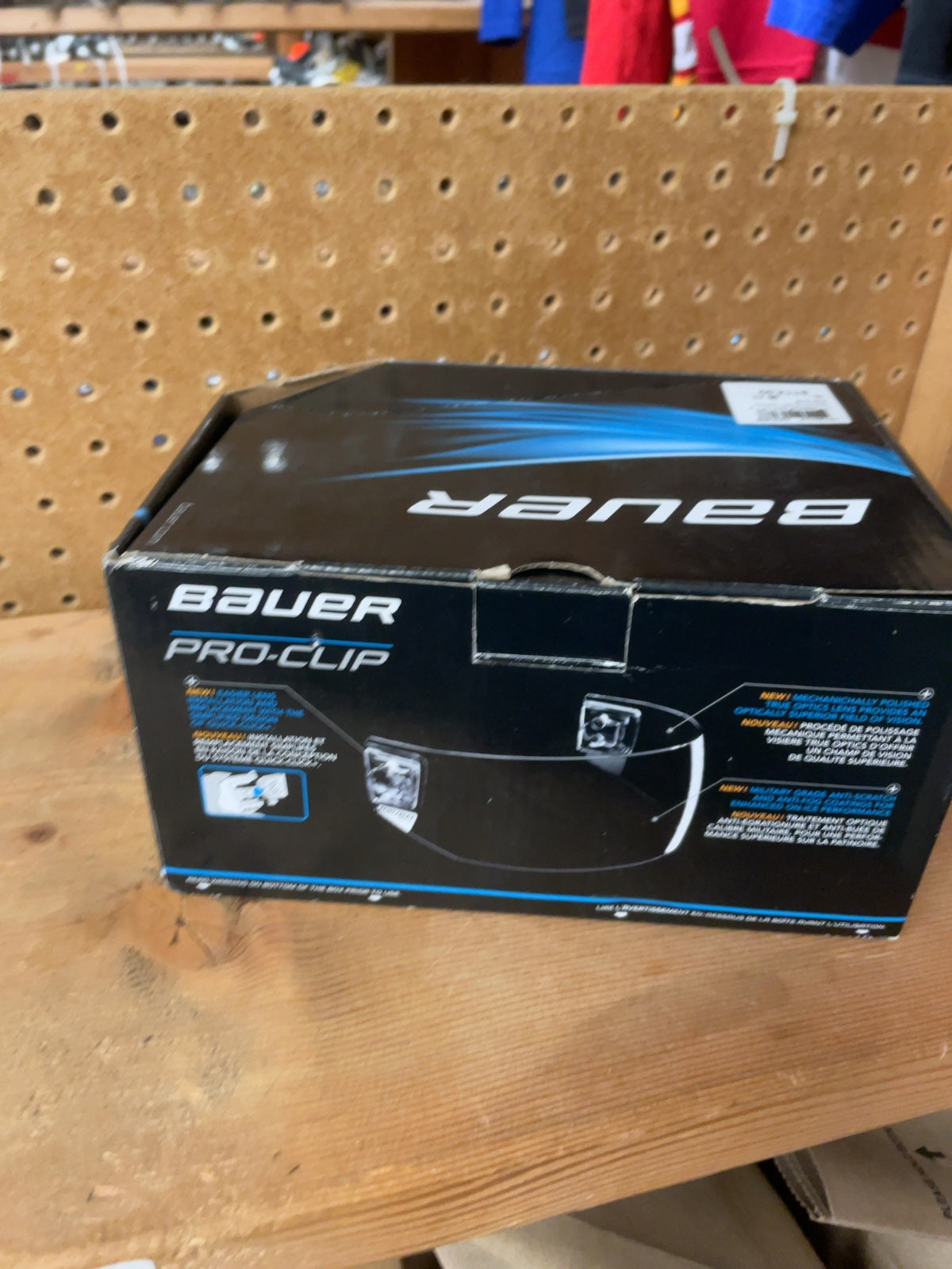 Bauer Pro-Clip Visor Medium SR Straight Clear