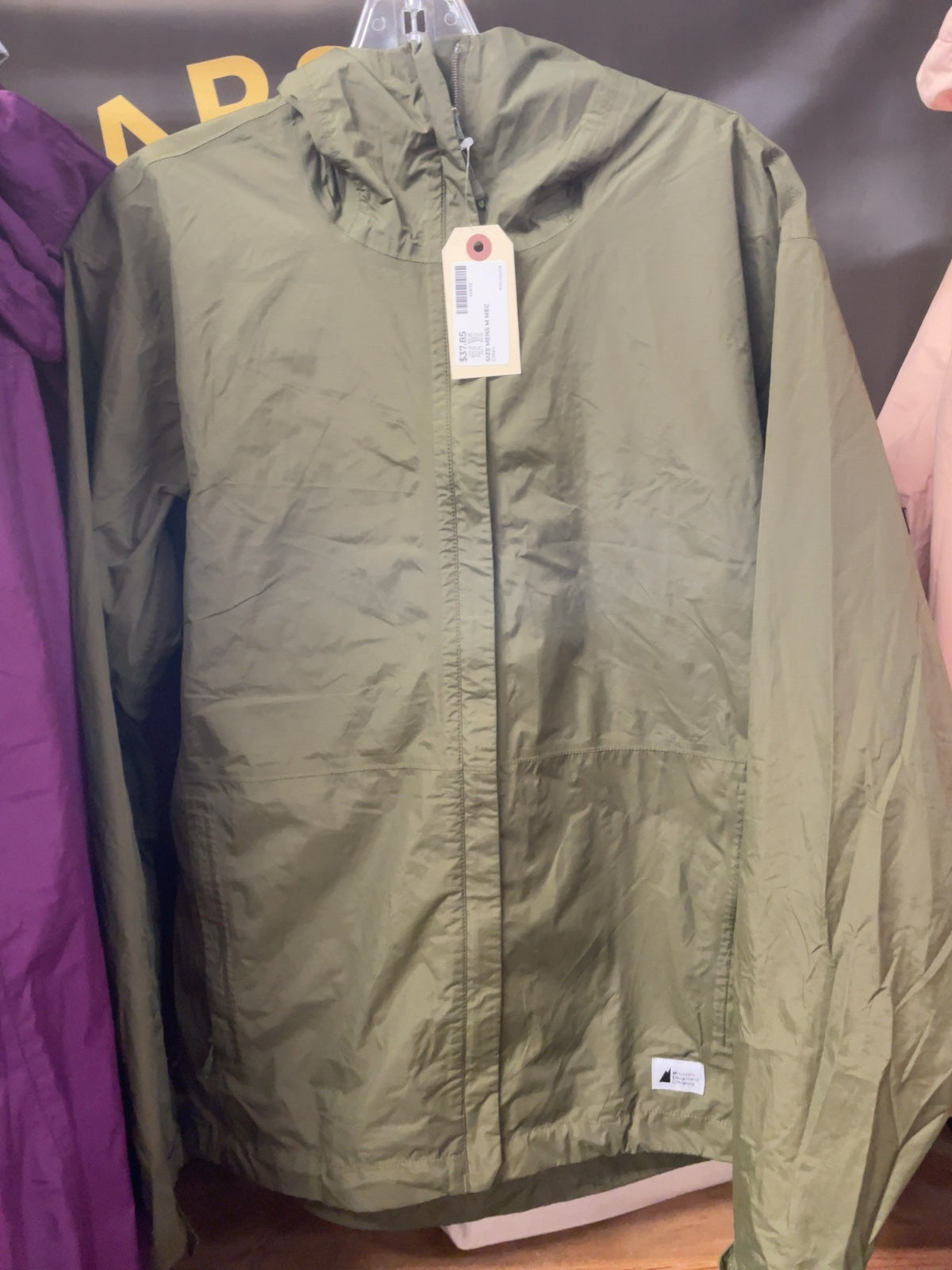 Mountain Equipment Company S/P Hooded Rain Jacket Olive Green