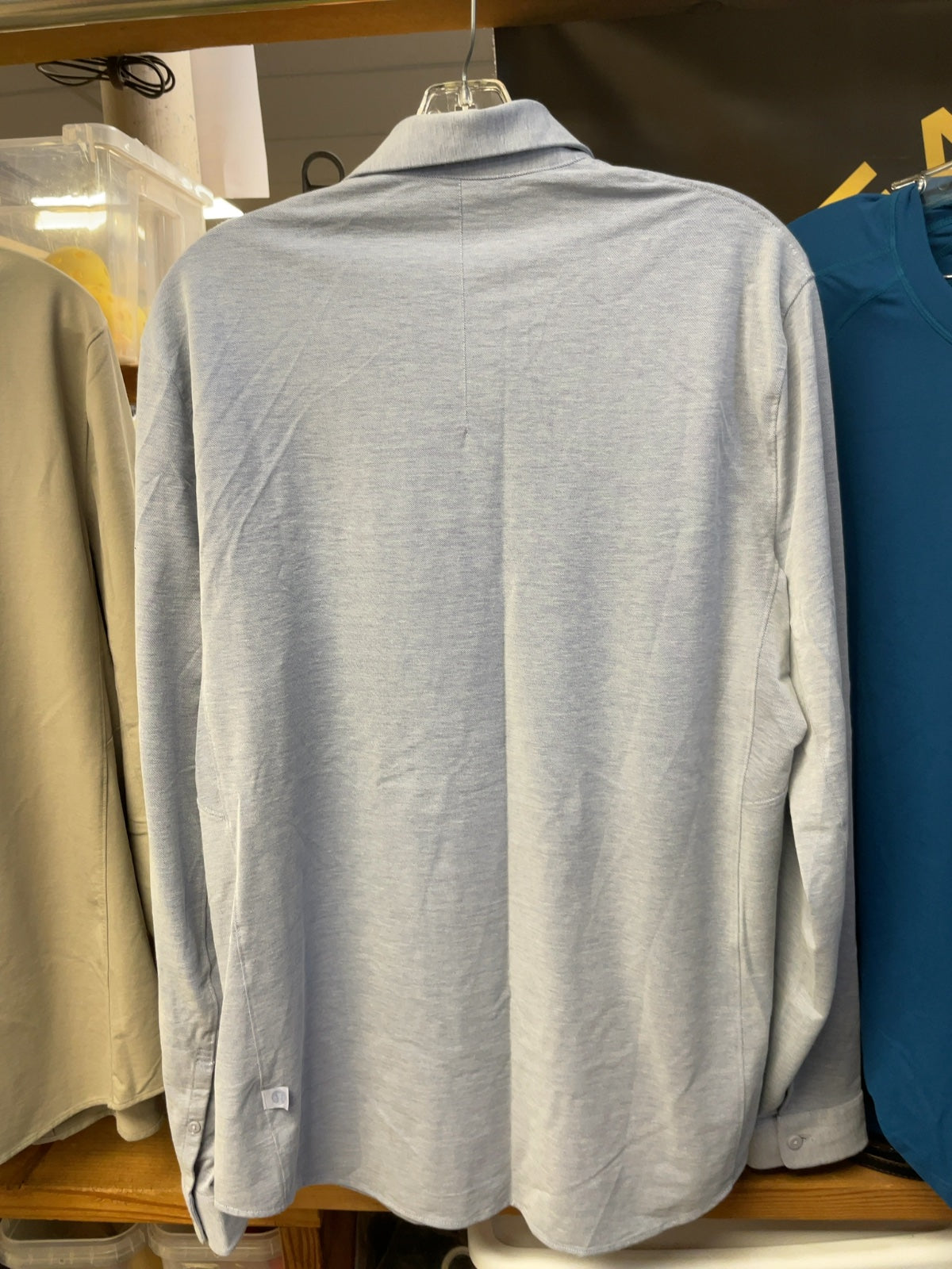 lululemon Button Up Shirt Size M Blue
