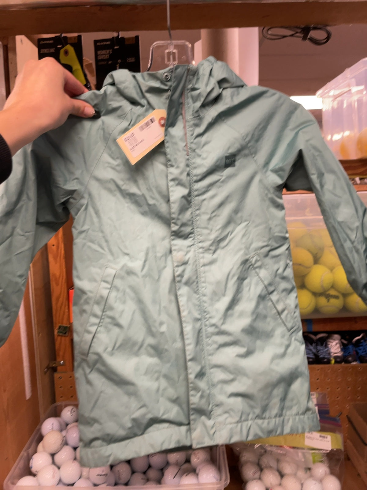 MEC Size 5 Fleece-Lined Hooded Rain Jacket