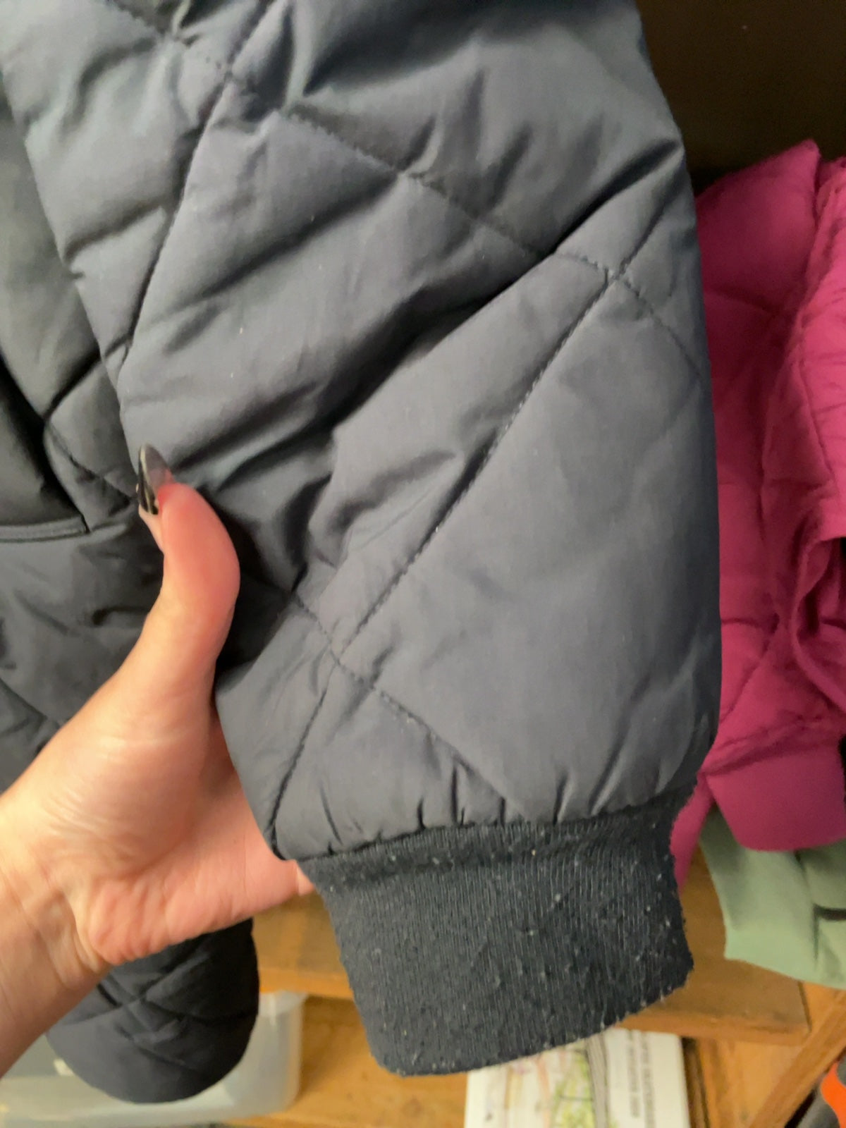 Oak + Fort Quilted Bomber Jacket Size S