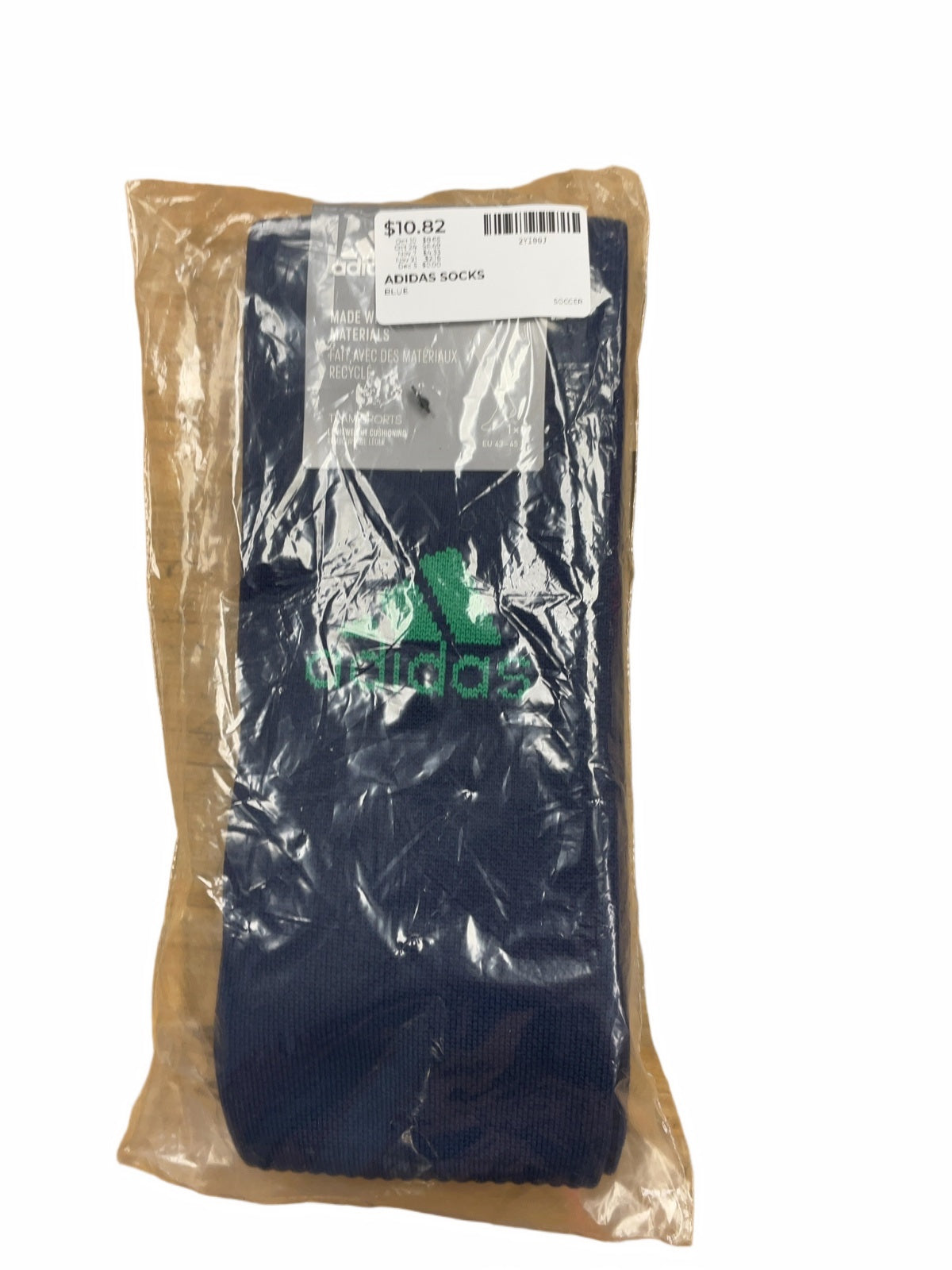 Adidas Team Sports Soccer Socks EU 43-45 Blue