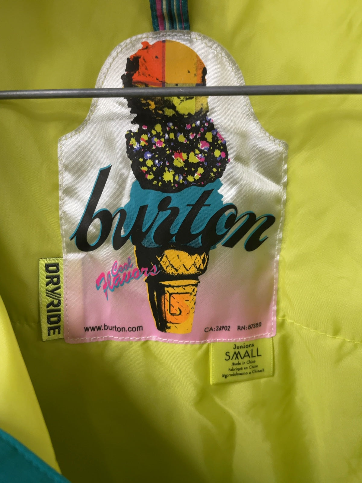 Burton Maria Jacket Size S Juniors Turquoise Snowboard Ski Jacket NWT