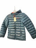 Mountain Warehouse Hooded Puffer Jacket Junior Size 7/8 Blue/Orange