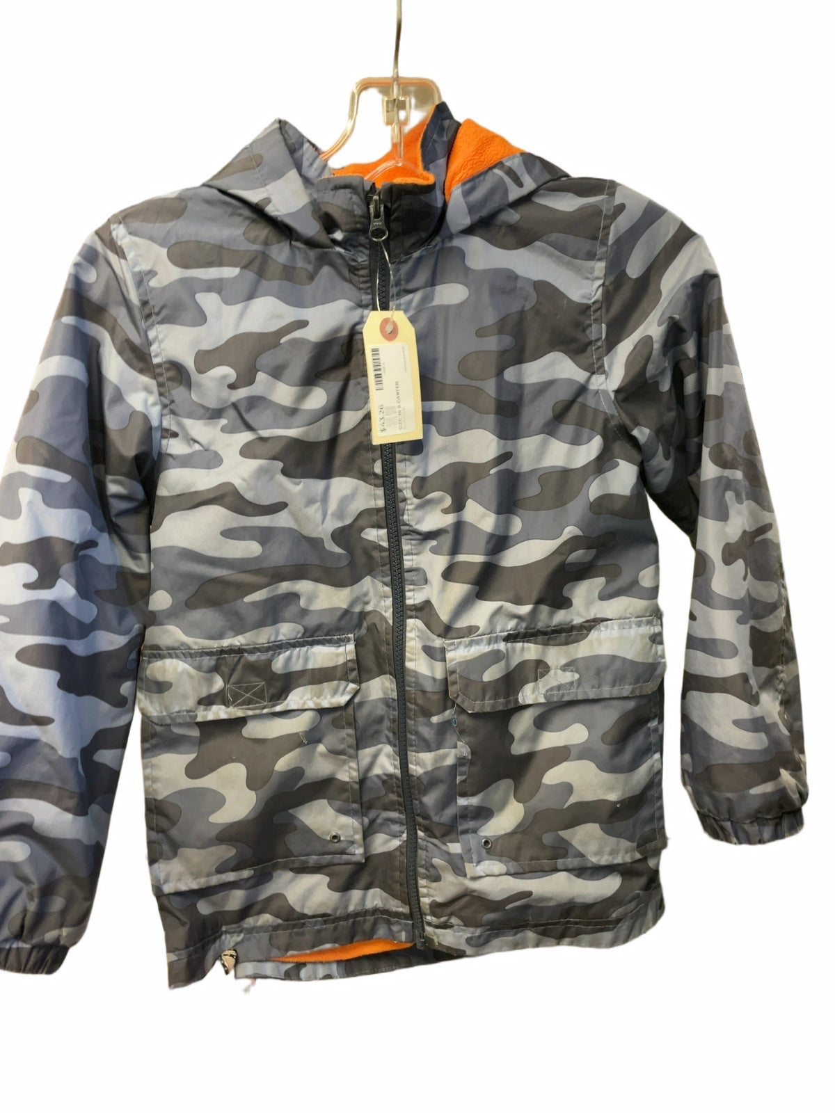 Carter's Blue Camo Fleece-Lined Hooded Winter Jacket Size 8