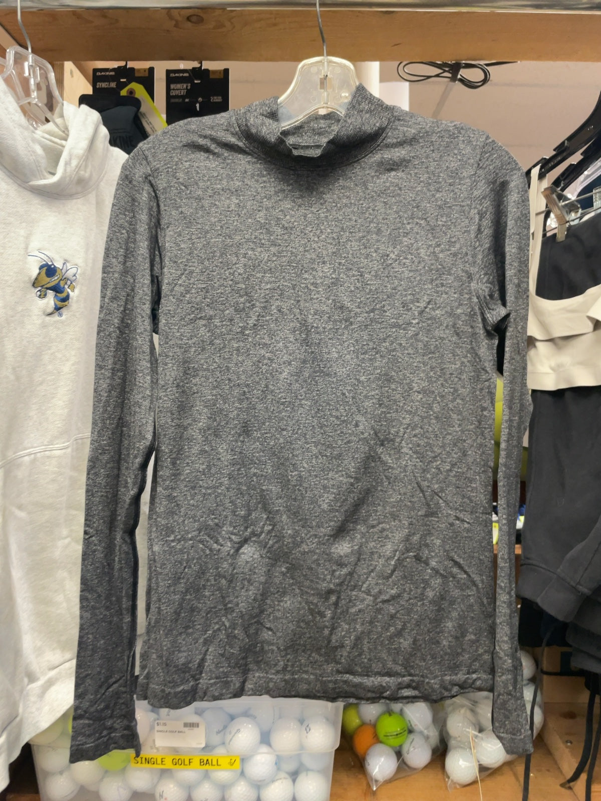 lululemon Mock Neck Long Sleeve Base Layer Top Size 6