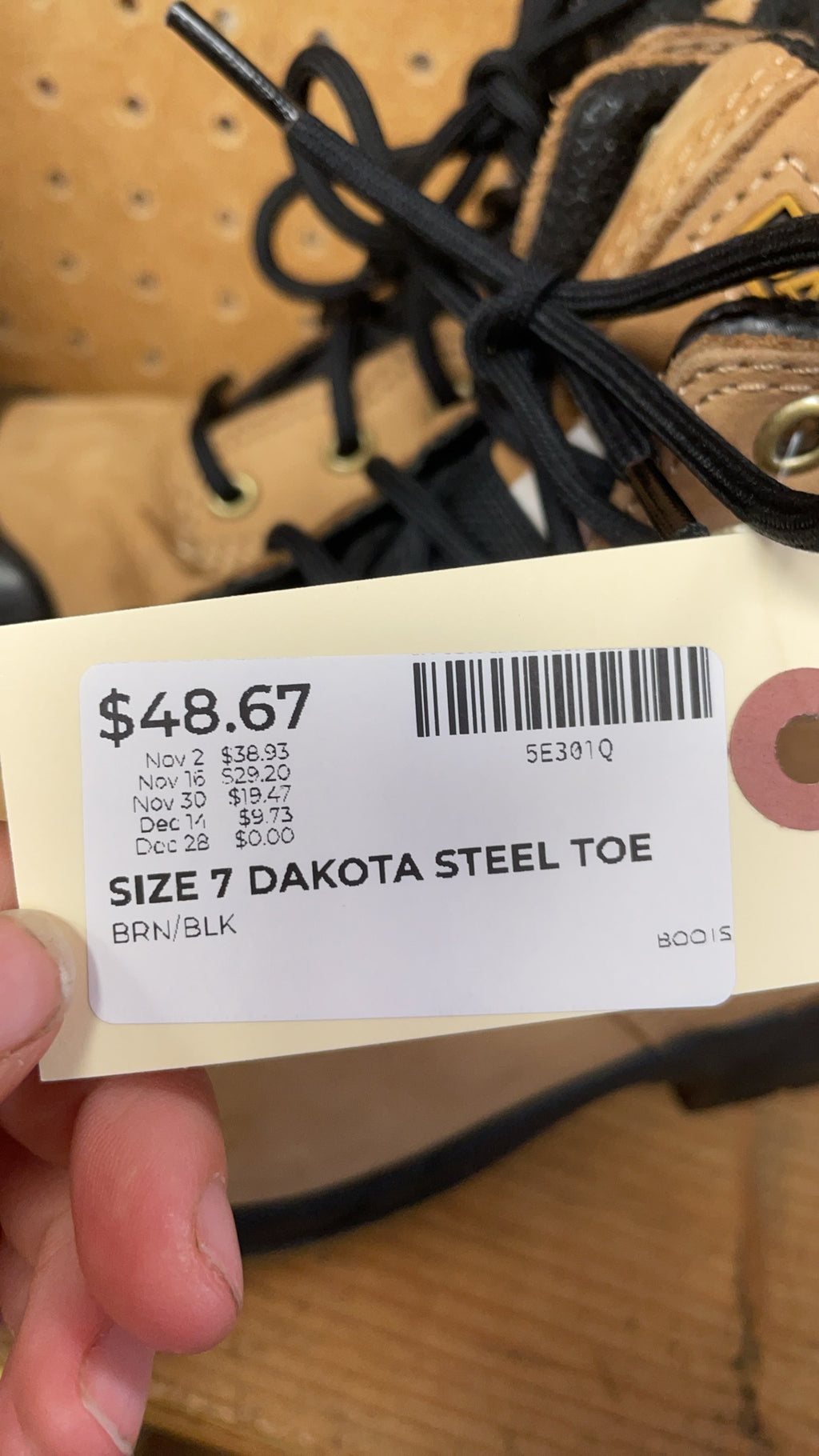 Dakota 400-2 Size 7 US Steel Toe Work Boots
