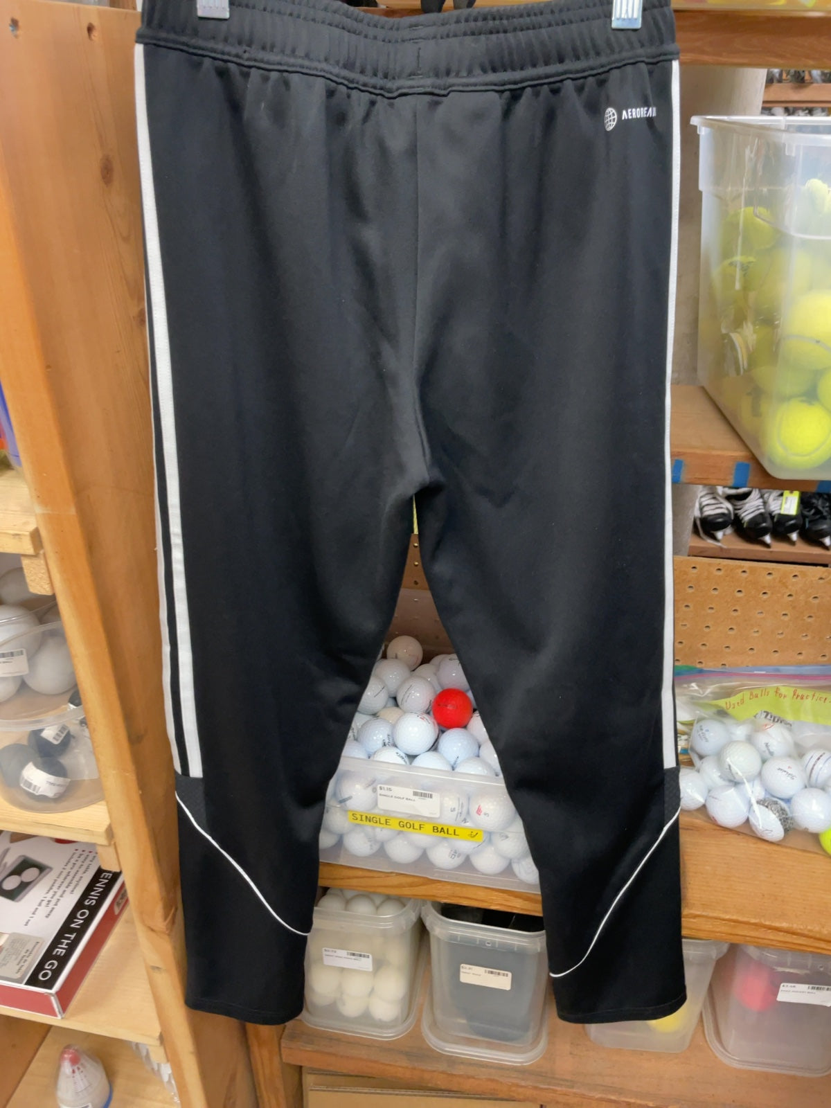 Adidas Tiro Aeroready Soccer Pants Size JR 11/12 Black/White