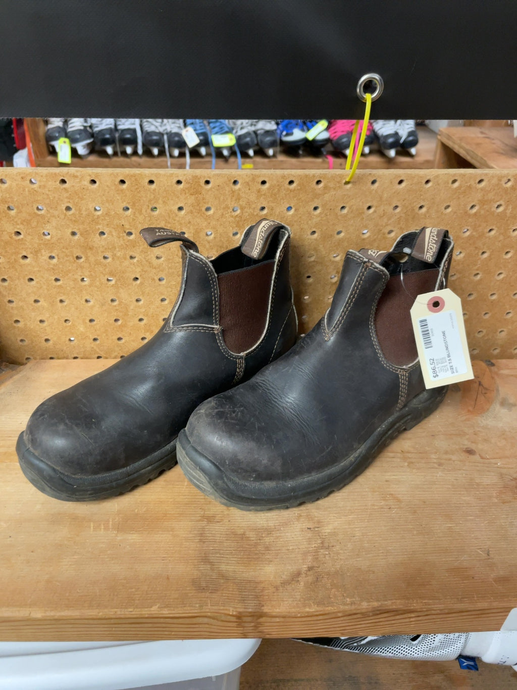 Blundstone CSA Work Boots Size 7.5 Brown Chelsea Boots