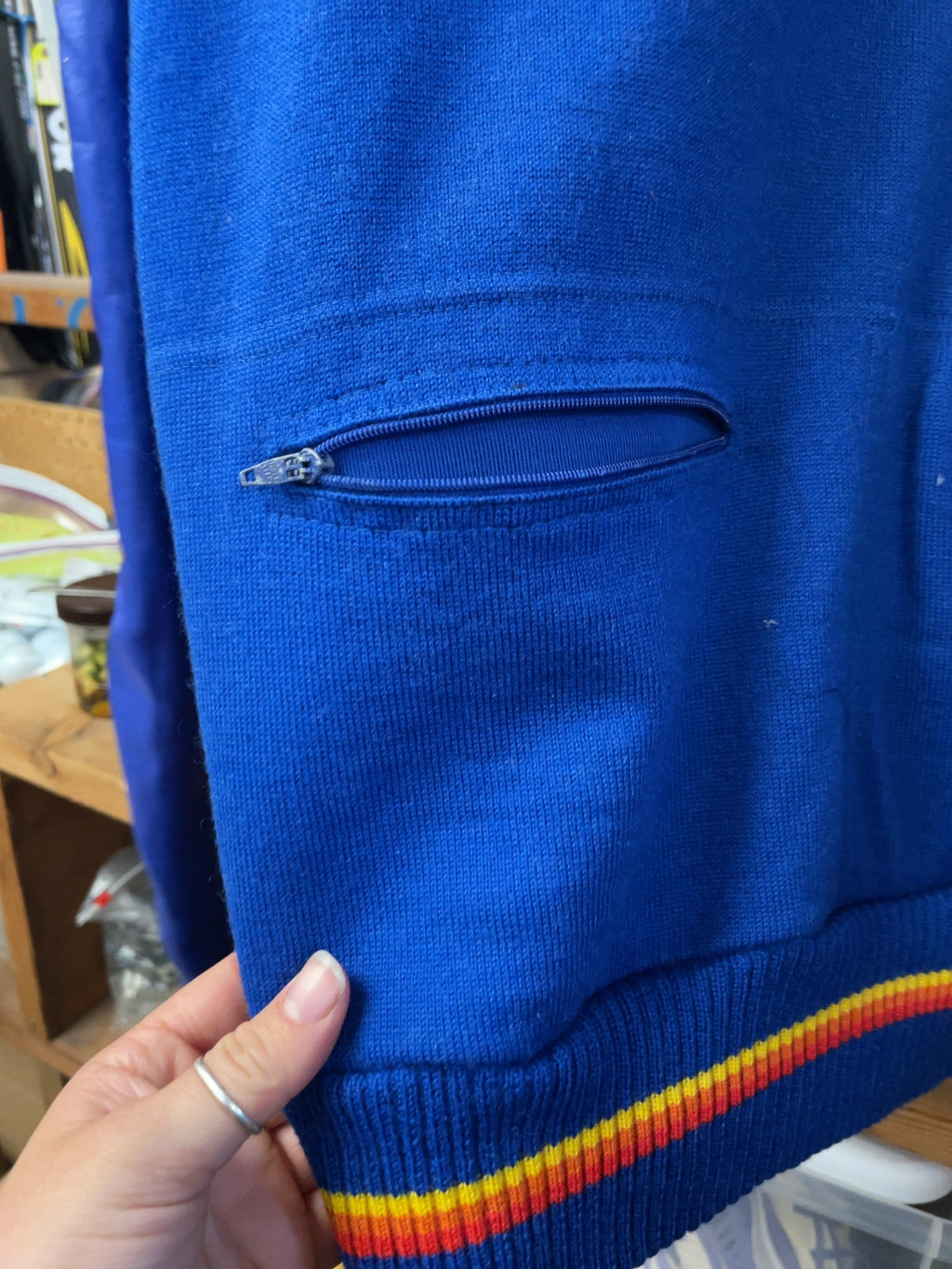 Colnago Vintage Cycling Jacket Size 4 Blue