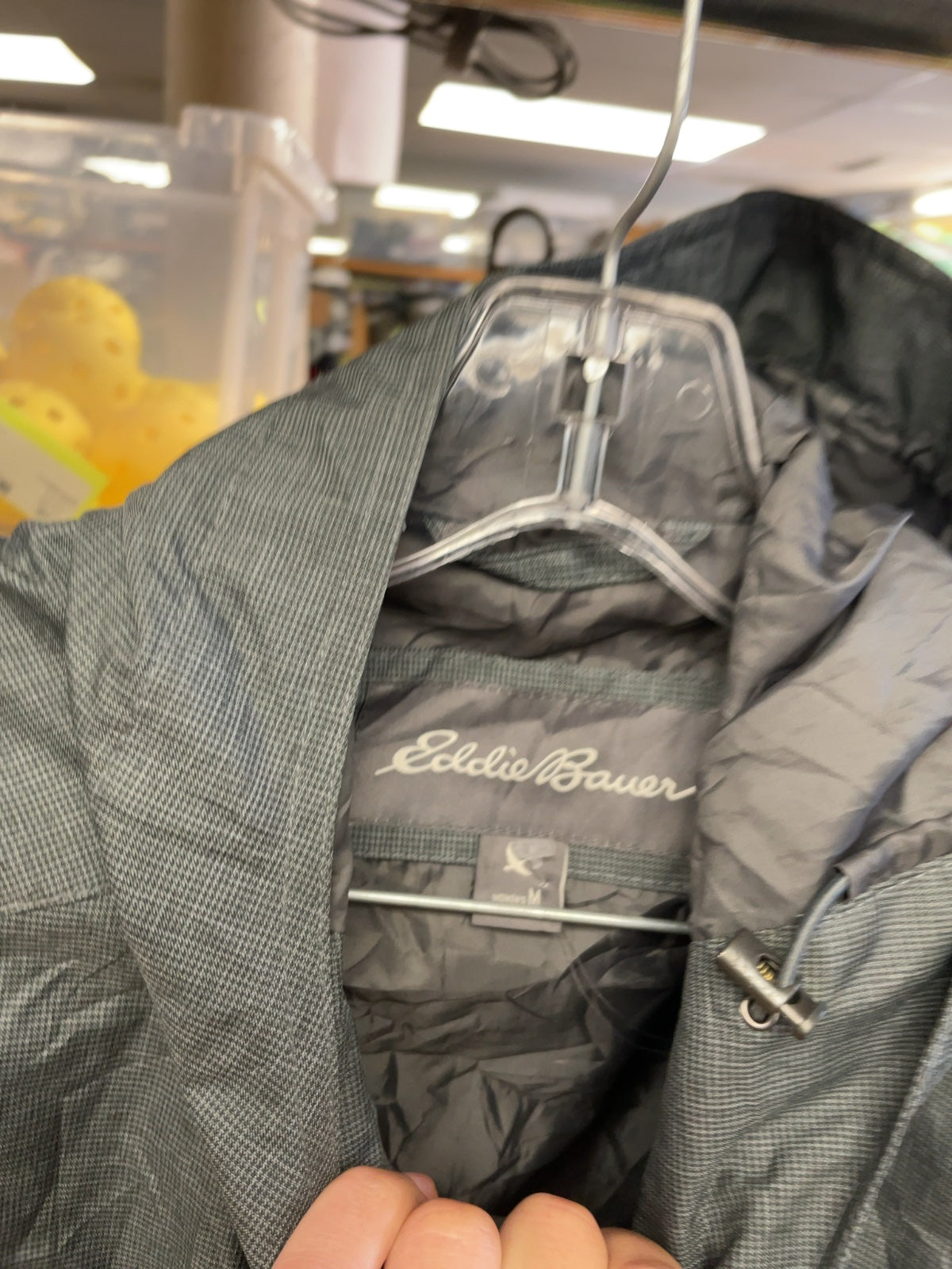 Eddie Bauer Rain Jacket Size M Grey