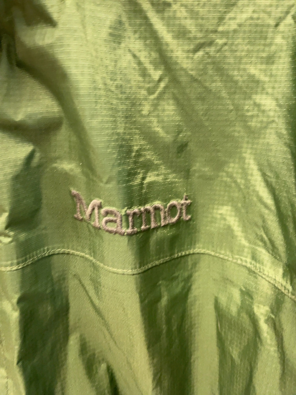Marmot Size S Hooded Rain Jacket Green