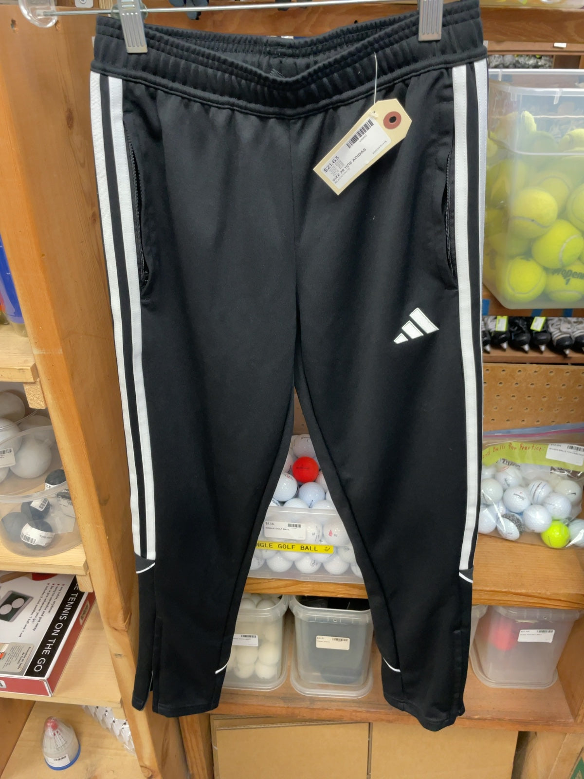 Adidas Tiro Aeroready Soccer Pants Size JR 11/12 Black/White