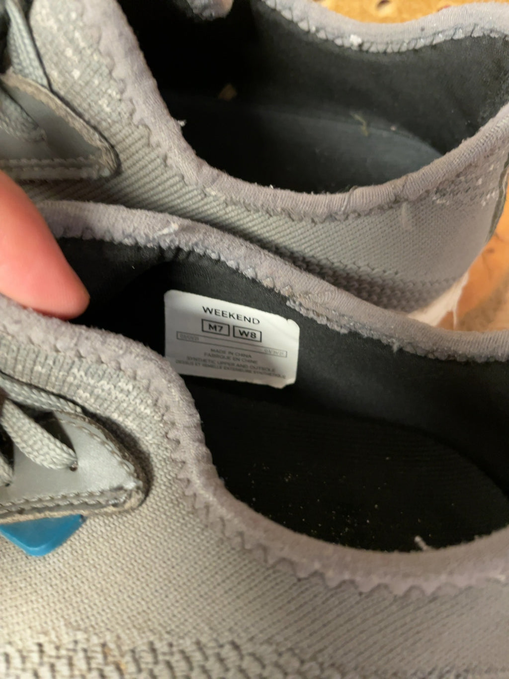 Vessi Weekend Size M7/W8 Grey Waterproof Sneakers