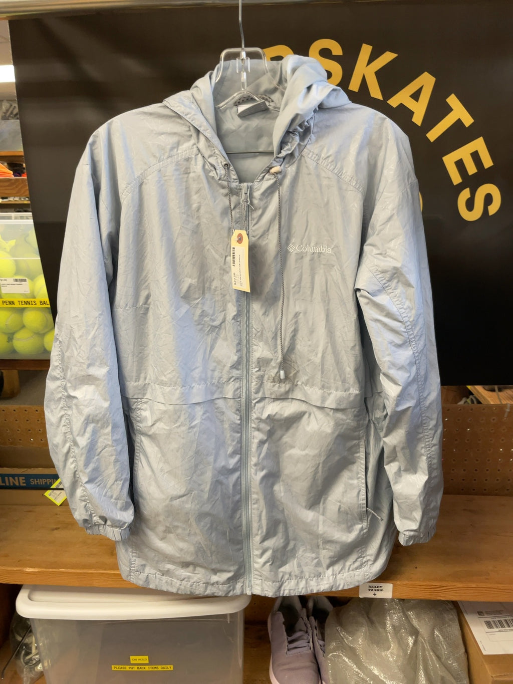 Columbia Hooded Full Zip Jacket Shell Size M