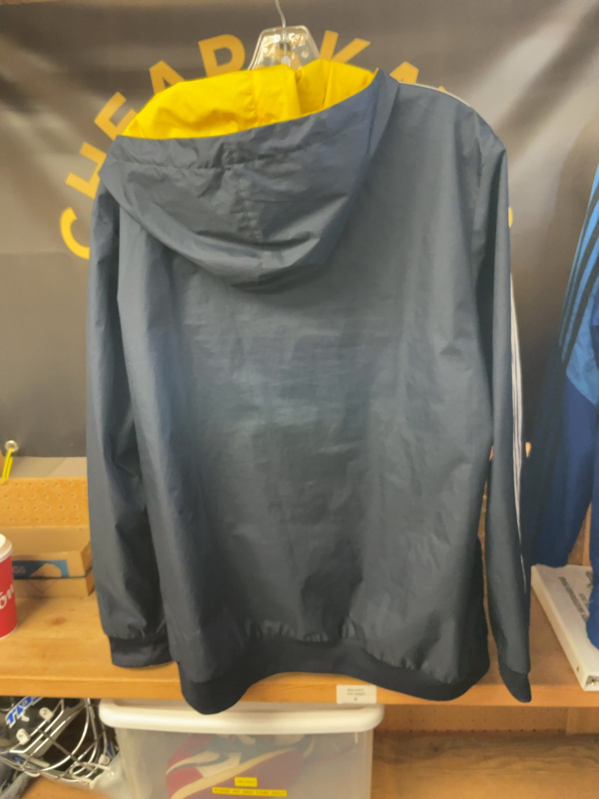Adidas Size L Reversible Hooded Windbreaker Jacket