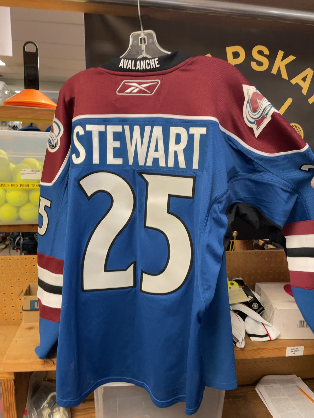 Reebok Colorado Avalanche Stewart #25 Alternate Hockey Jersey Size XL