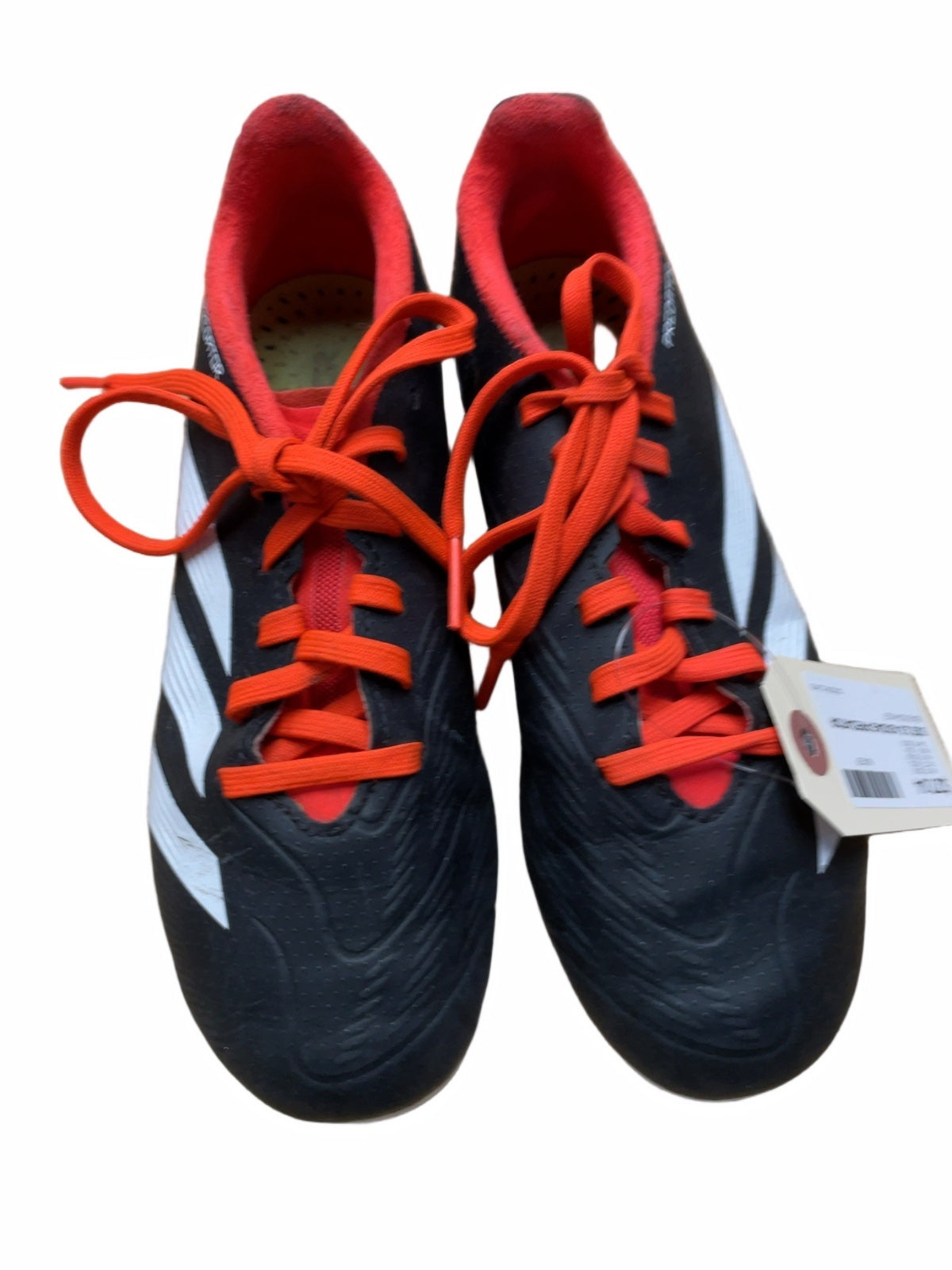 adidas Predator Size 2.5 Soccer Cleats Black / Orange