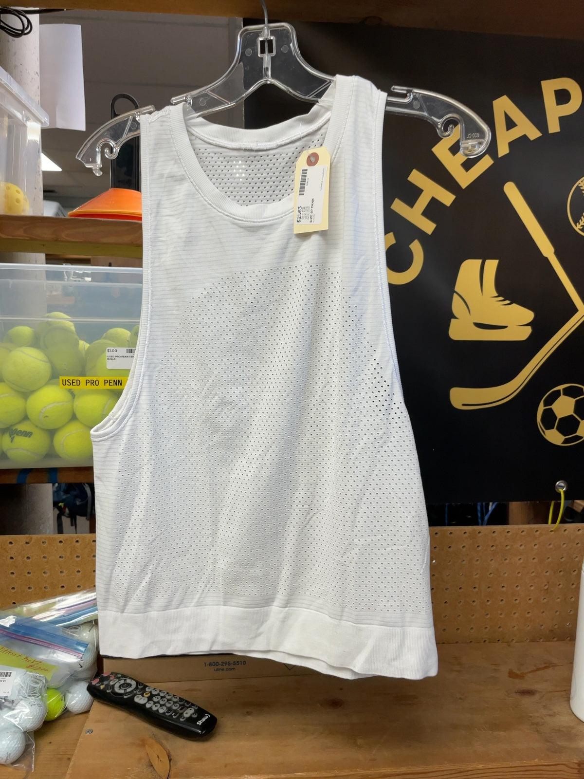 lululemon Mesh Racerback Tank Top Size 8 White
